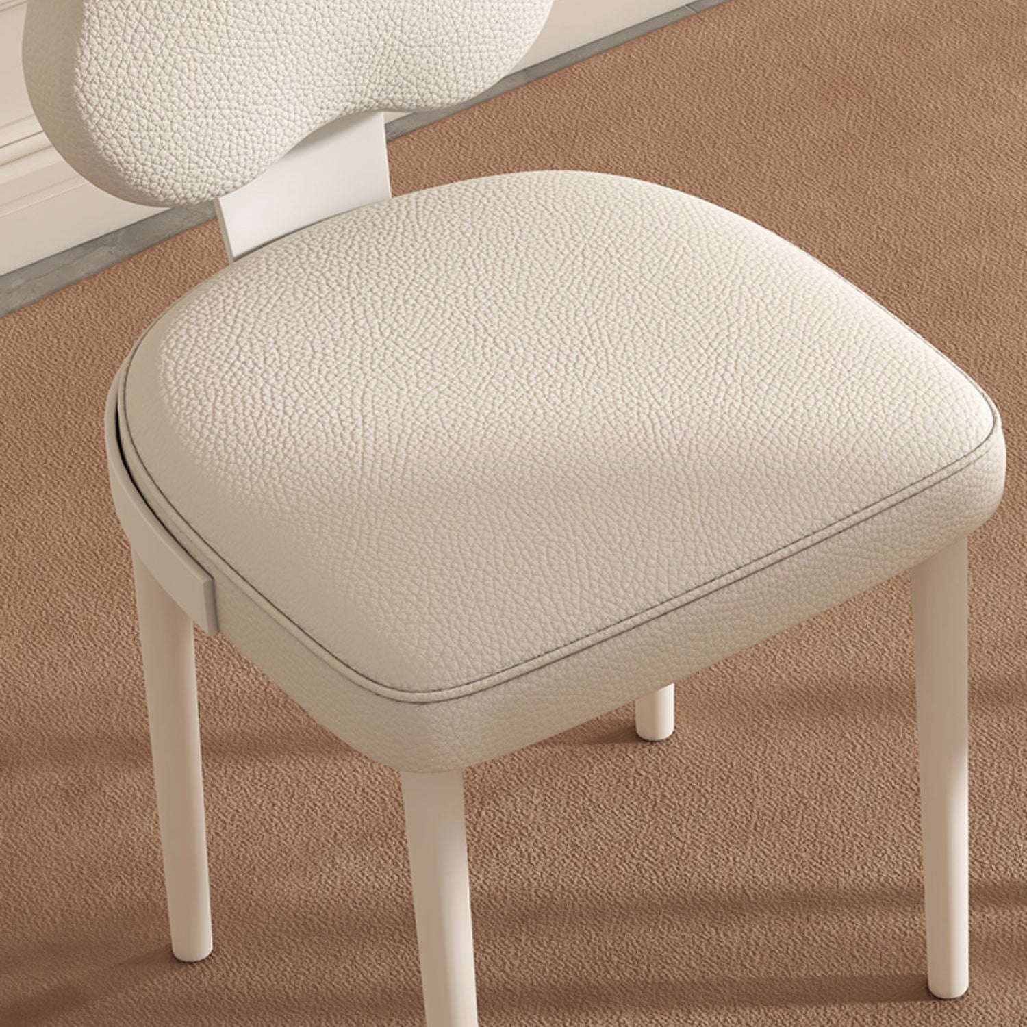 Contemporary Indoor Faux Leather Upholstered Armless Side Dining Chair