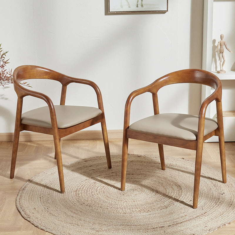 Contemporary Dining Room Solid Wood Open Back Side Dining Chair