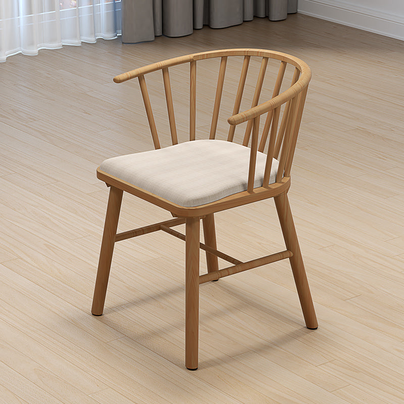 Contemporary Dining Room Solid Wood Open Back Side Dining Chair