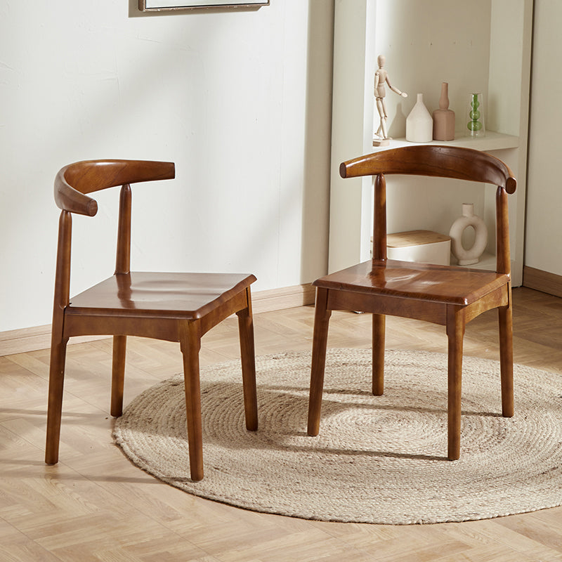 Contemporary Dining Room Solid Wood Open Back Side Dining Chair