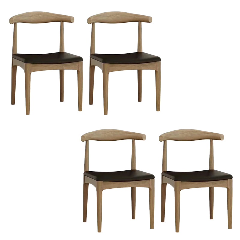 Contemporary Dining Room Solid Wood Open Back Side Dining Chair