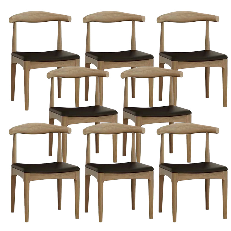 Contemporary Dining Room Solid Wood Open Back Side Dining Chair
