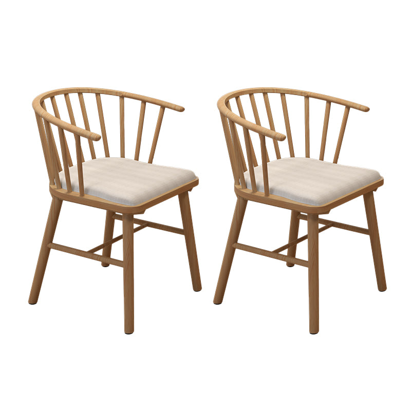 Contemporary Dining Room Solid Wood Open Back Side Dining Chair