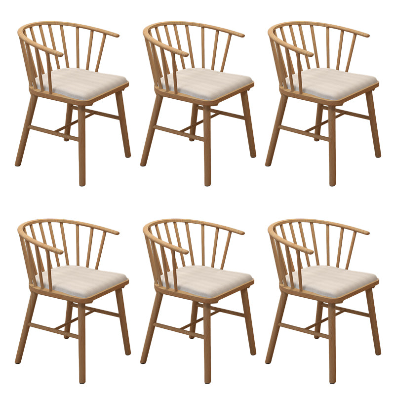 Contemporary Dining Room Solid Wood Open Back Side Dining Chair