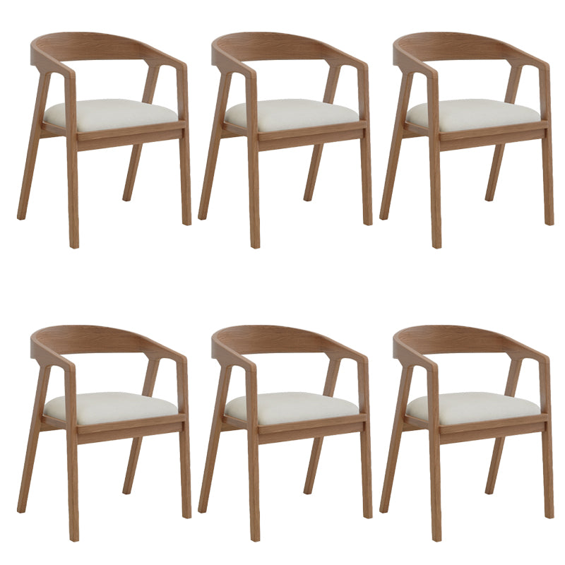 Contemporary Dining Room Solid Wood Open Back Side Dining Chair