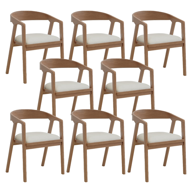 Contemporary Dining Room Solid Wood Open Back Side Dining Chair