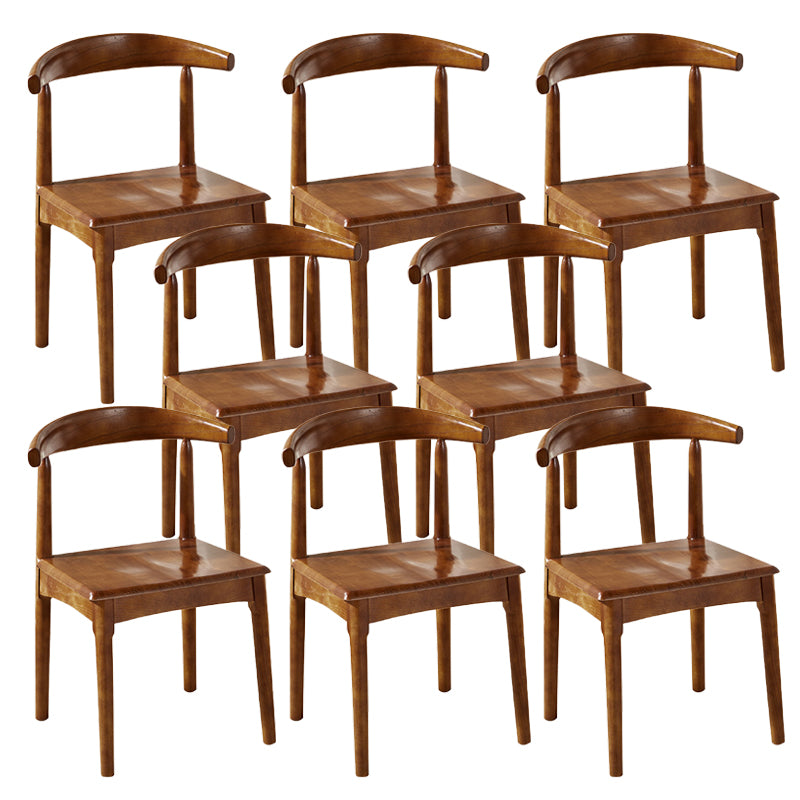 Contemporary Dining Room Solid Wood Open Back Side Dining Chair