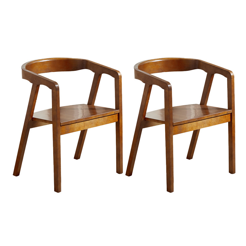 Contemporary Dining Room Solid Wood Open Back Side Dining Chair