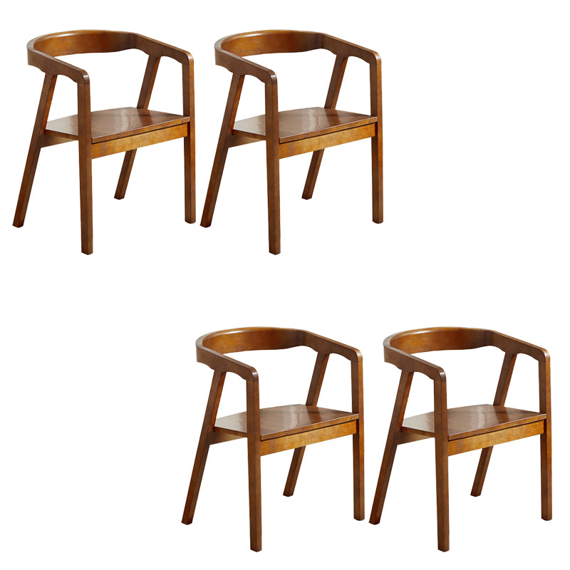 Contemporary Dining Room Solid Wood Open Back Side Dining Chair