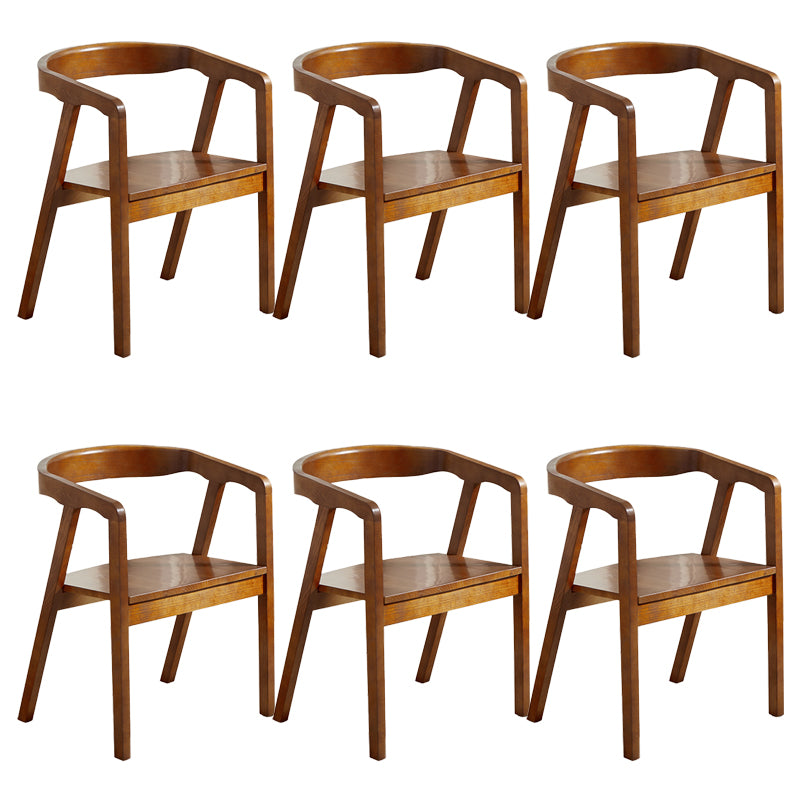 Contemporary Dining Room Solid Wood Open Back Side Dining Chair