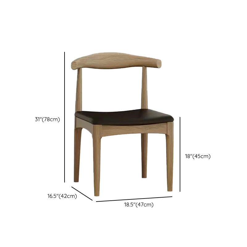 Contemporary Dining Room Solid Wood Open Back Side Dining Chair