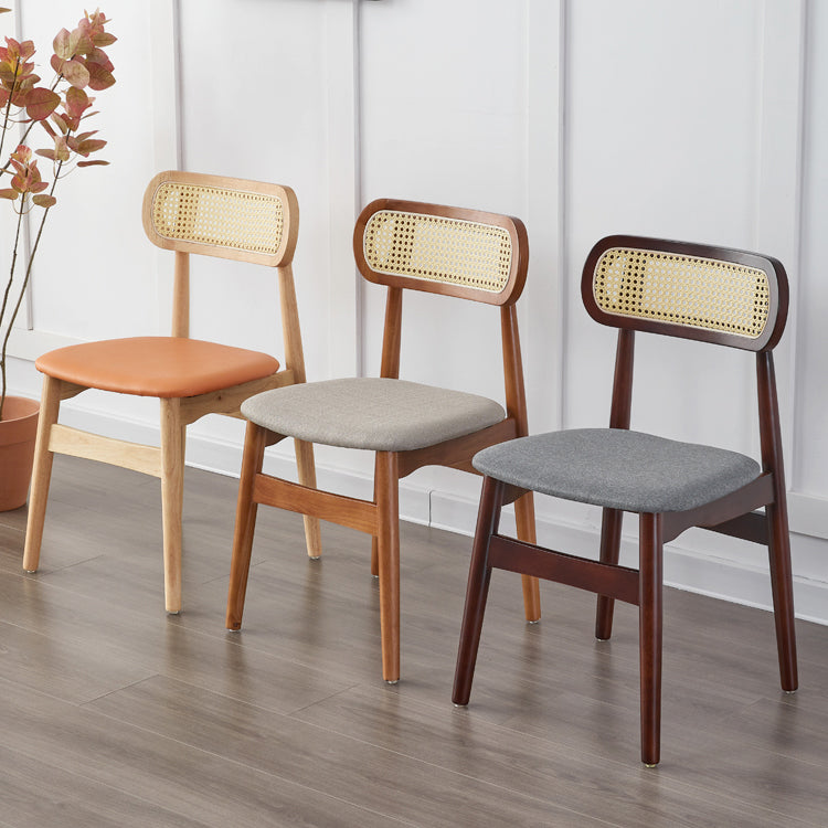 Contemporary Indoor Solid Wood Open Back Dining Side Chair for Restaurant