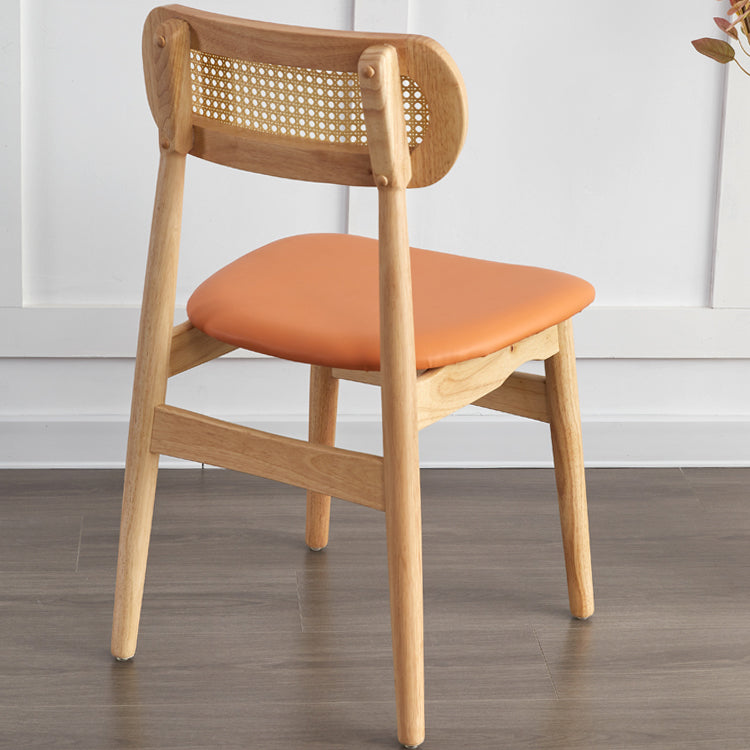 Contemporary Indoor Solid Wood Open Back Dining Side Chair for Restaurant