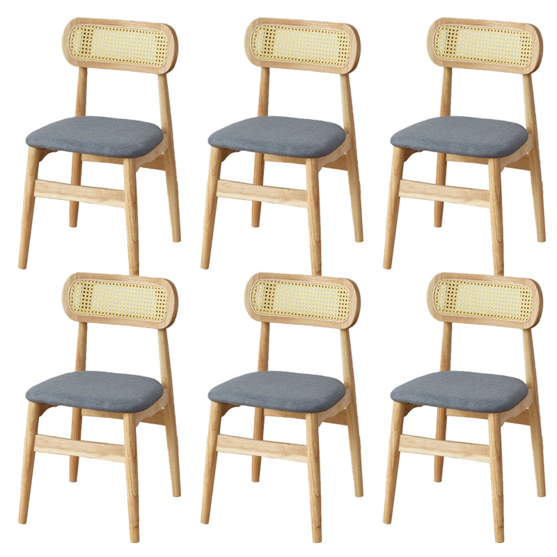 Contemporary Indoor Solid Wood Open Back Dining Side Chair for Restaurant