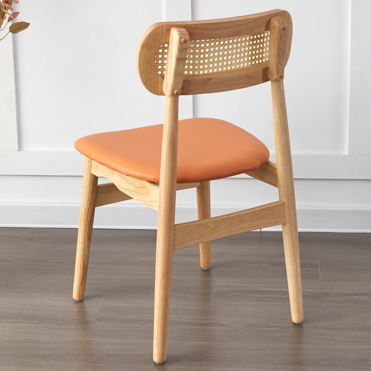 Contemporary Indoor Solid Wood Open Back Dining Side Chair for Restaurant