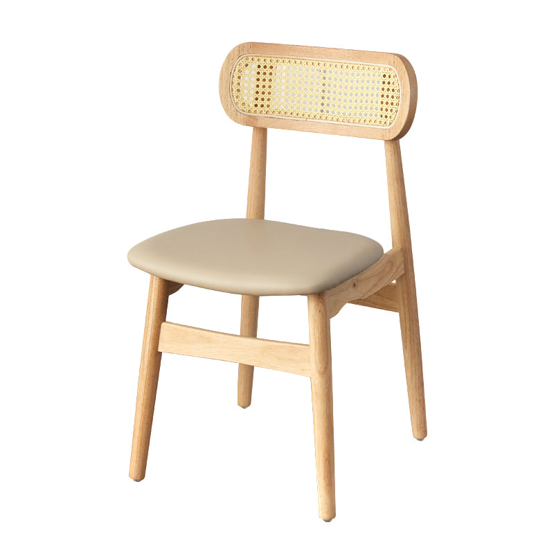 Contemporary Indoor Solid Wood Open Back Dining Side Chair for Restaurant
