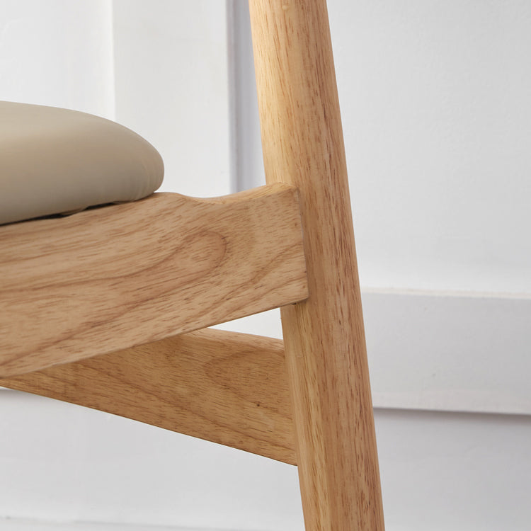 Contemporary Indoor Solid Wood Open Back Dining Side Chair for Restaurant