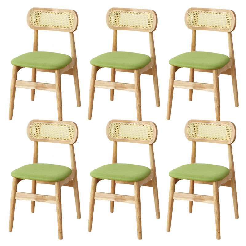 Contemporary Indoor Solid Wood Open Back Dining Side Chair for Restaurant