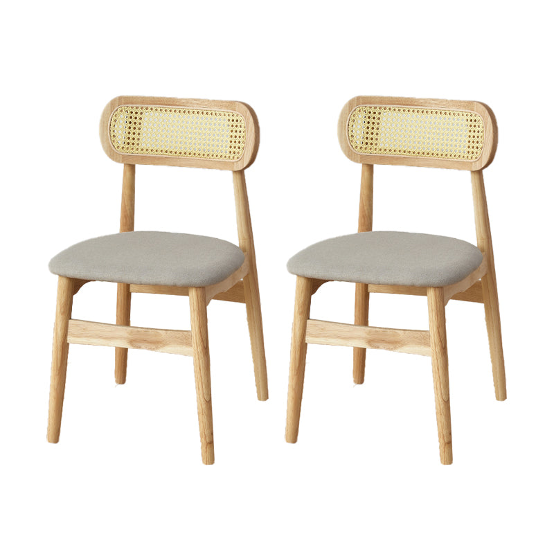 Contemporary Indoor Solid Wood Open Back Dining Side Chair for Restaurant