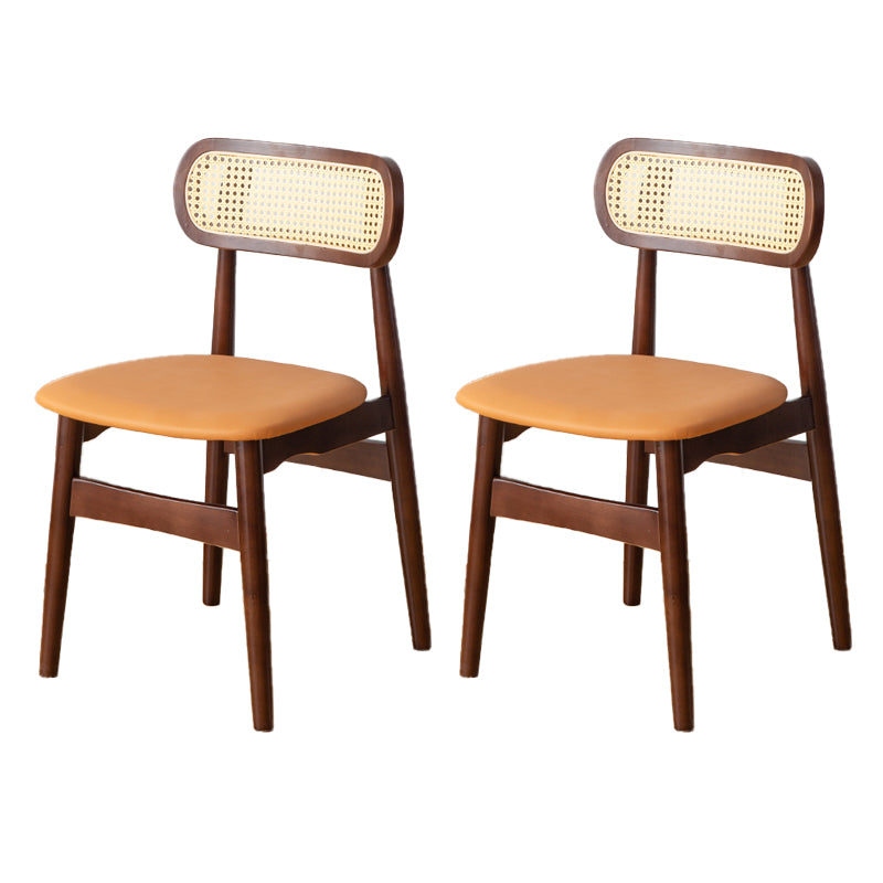 Contemporary Indoor Solid Wood Open Back Dining Side Chair for Restaurant