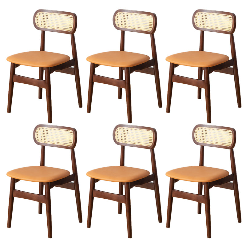 Contemporary Indoor Solid Wood Open Back Dining Side Chair for Restaurant