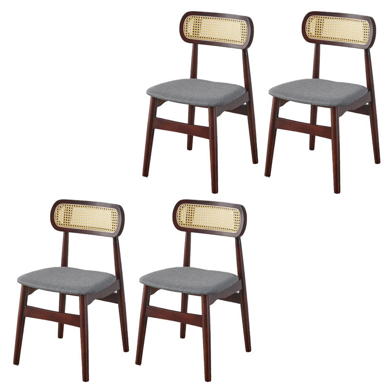 Contemporary Indoor Solid Wood Open Back Dining Side Chair for Restaurant