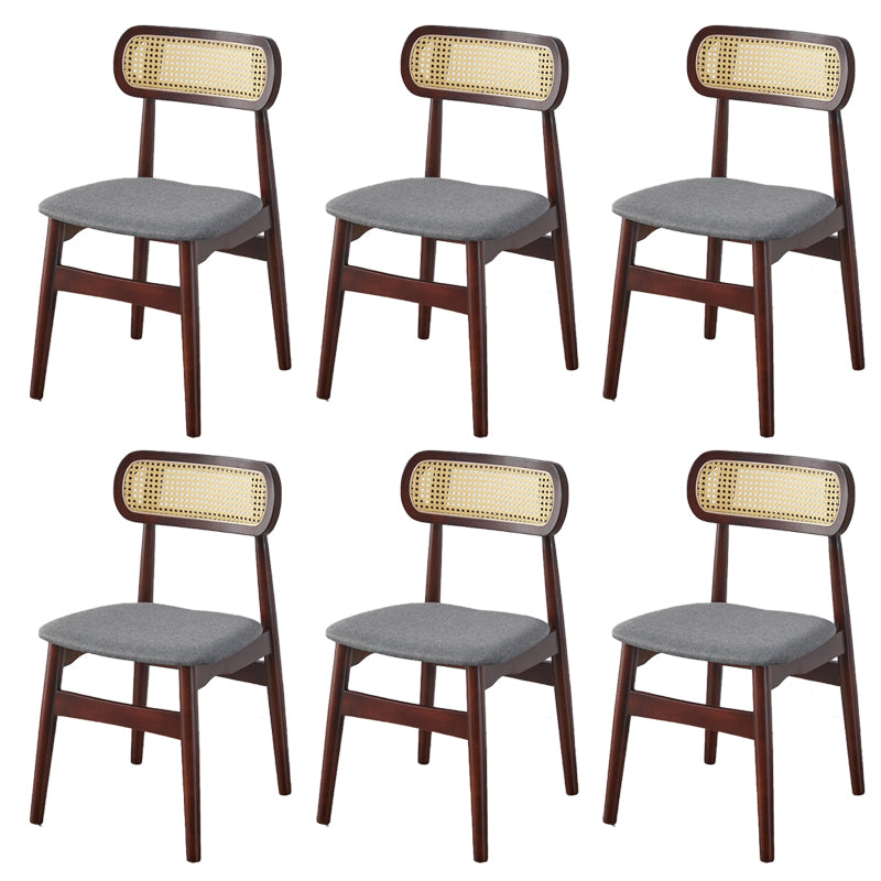 Contemporary Indoor Solid Wood Open Back Dining Side Chair for Restaurant