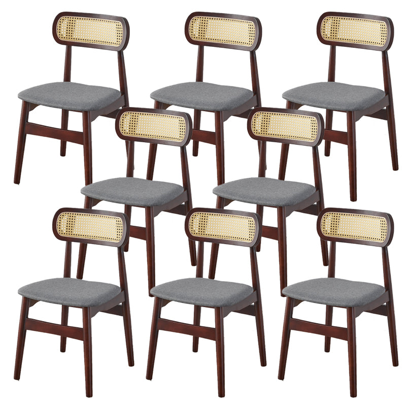 Contemporary Indoor Solid Wood Open Back Dining Side Chair for Restaurant