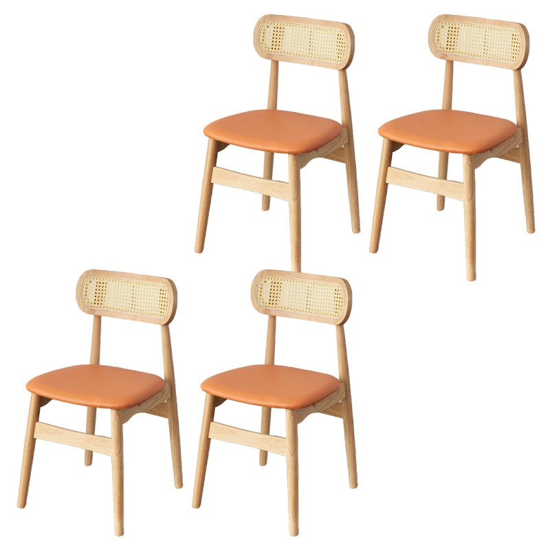 Contemporary Indoor Solid Wood Open Back Dining Side Chair for Restaurant