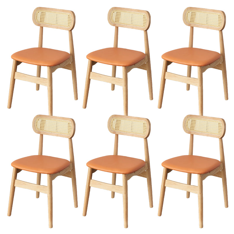 Contemporary Indoor Solid Wood Open Back Dining Side Chair for Restaurant