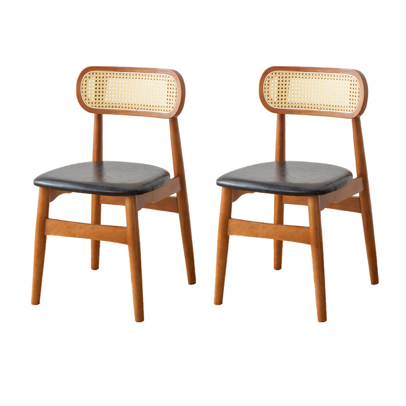 Contemporary Indoor Solid Wood Open Back Dining Side Chair for Restaurant