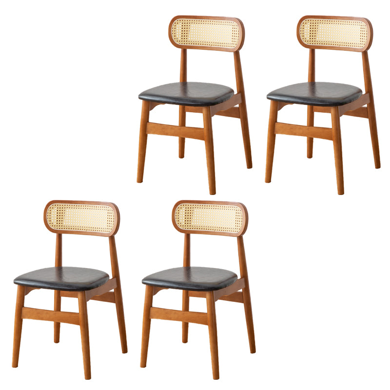 Contemporary Indoor Solid Wood Open Back Dining Side Chair for Restaurant