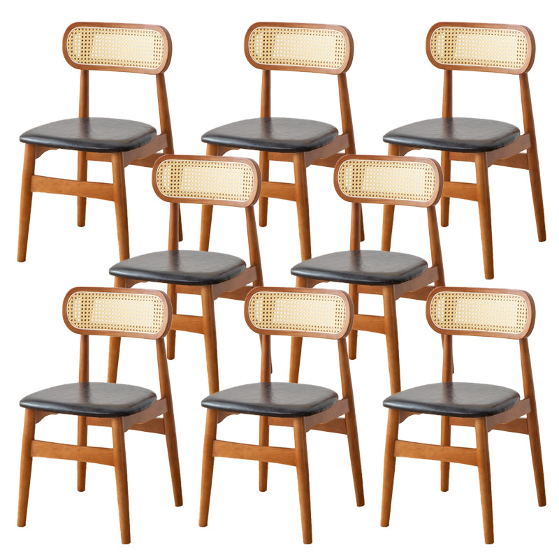 Contemporary Indoor Solid Wood Open Back Dining Side Chair for Restaurant