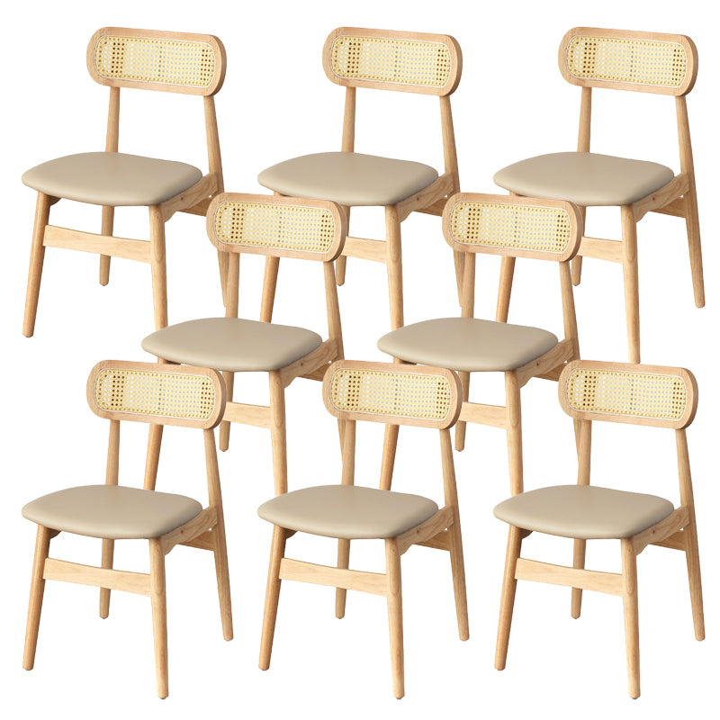 Contemporary Indoor Solid Wood Open Back Dining Side Chair for Restaurant