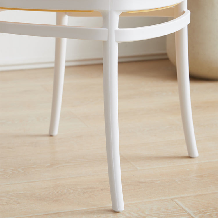 Contemporary Indoor Plastic Open Back Stackable Dining Side Chair