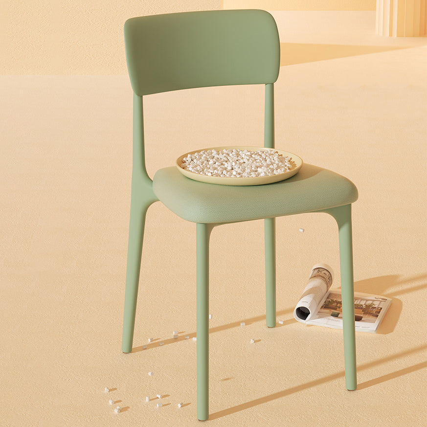 Modern Armless Dining Chairs Plastic Open Back Dining Chairs for Dining Room