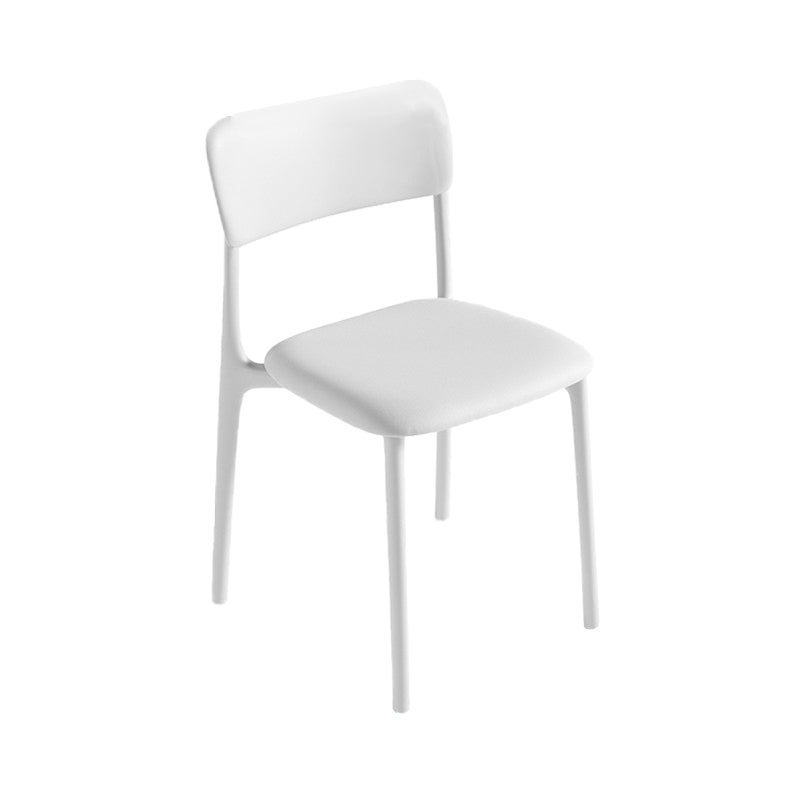 Modern Armless Dining Chairs Plastic Open Back Dining Chairs for Dining Room