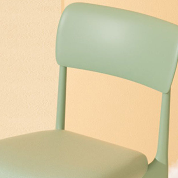 Modern Armless Dining Chairs Plastic Open Back Dining Chairs for Dining Room