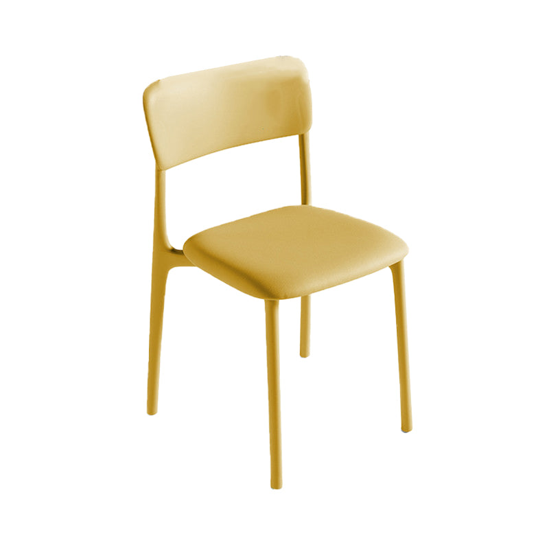 Modern Armless Dining Chairs Plastic Open Back Dining Chairs for Dining Room