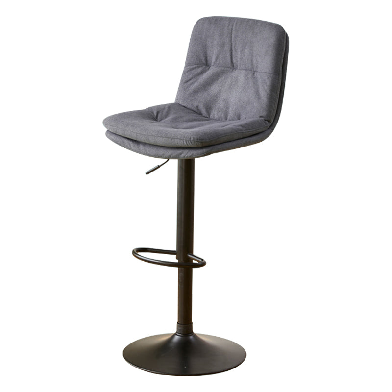 Modern Style Revolving Adjustable Upholstered Bar Stool with Metal Legs