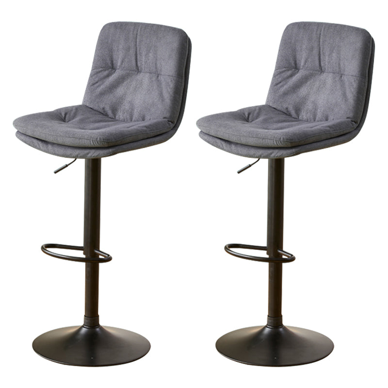 Modern Style Revolving Adjustable Upholstered Bar Stool with Metal Legs