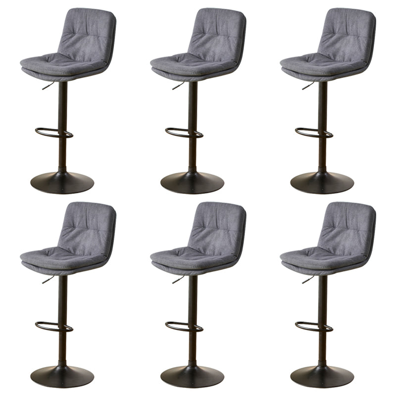 Modern Style Revolving Adjustable Upholstered Bar Stool with Metal Legs