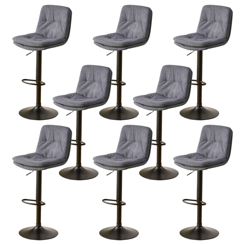 Modern Style Revolving Adjustable Upholstered Bar Stool with Metal Legs
