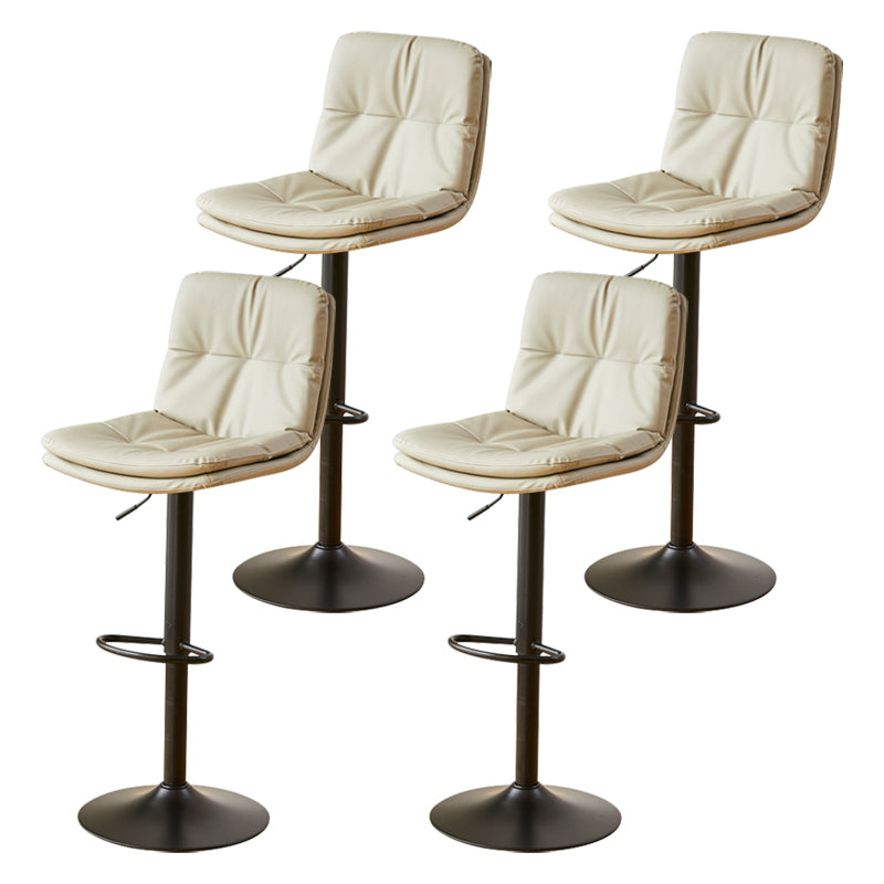 Modern Style Revolving Adjustable Upholstered Bar Stool with Metal Legs