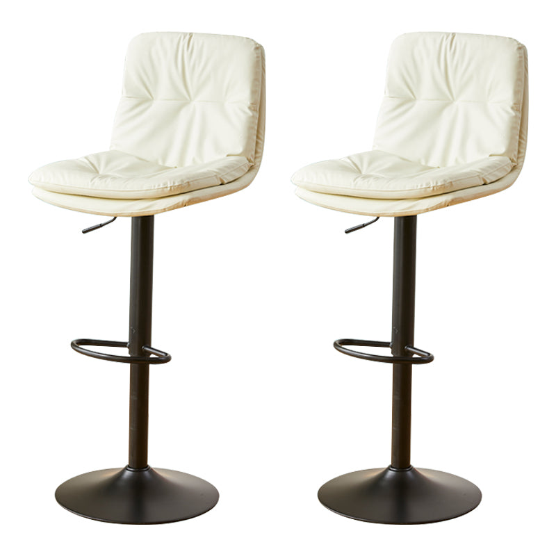 Modern Style Revolving Adjustable Upholstered Bar Stool with Metal Legs