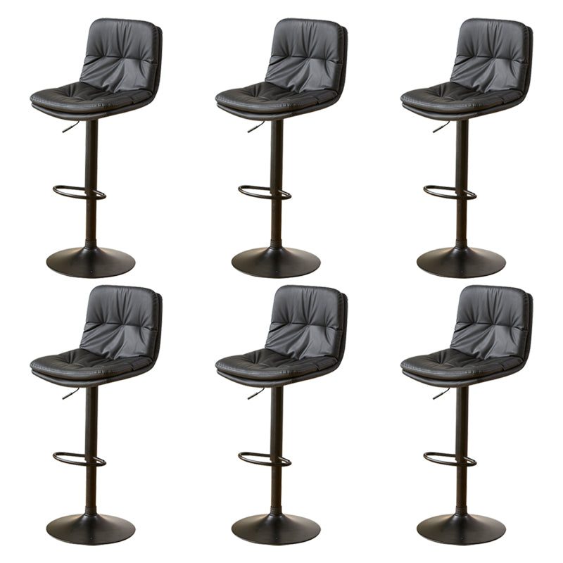 Modern Style Revolving Adjustable Upholstered Bar Stool with Metal Legs