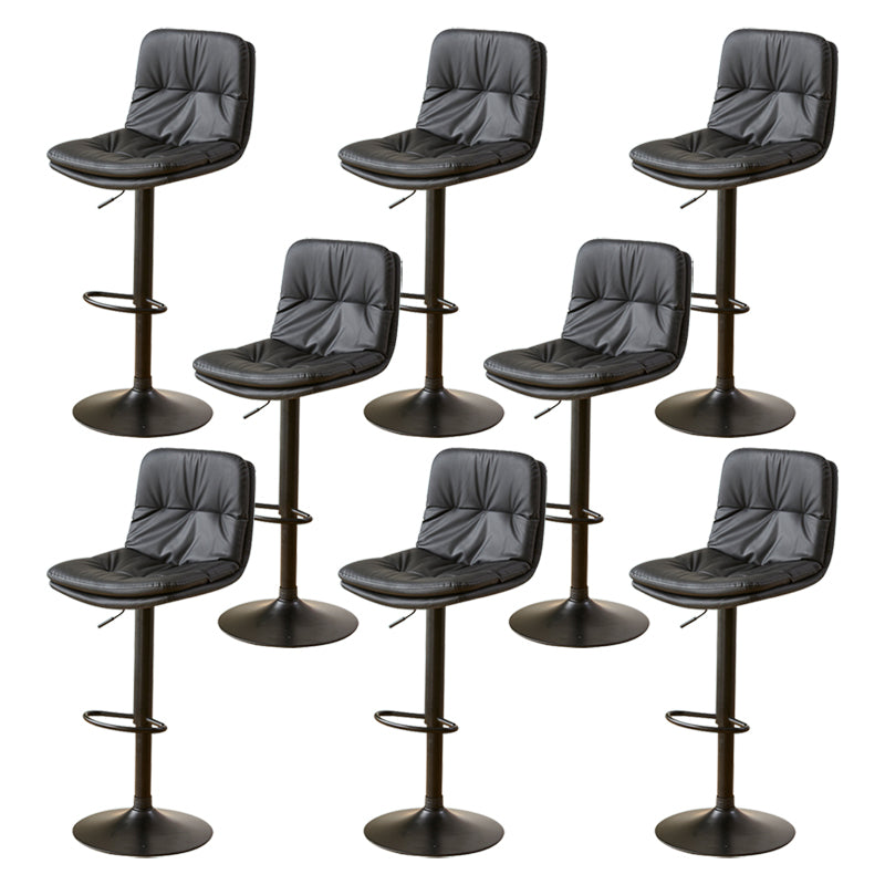 Modern Style Revolving Adjustable Upholstered Bar Stool with Metal Legs