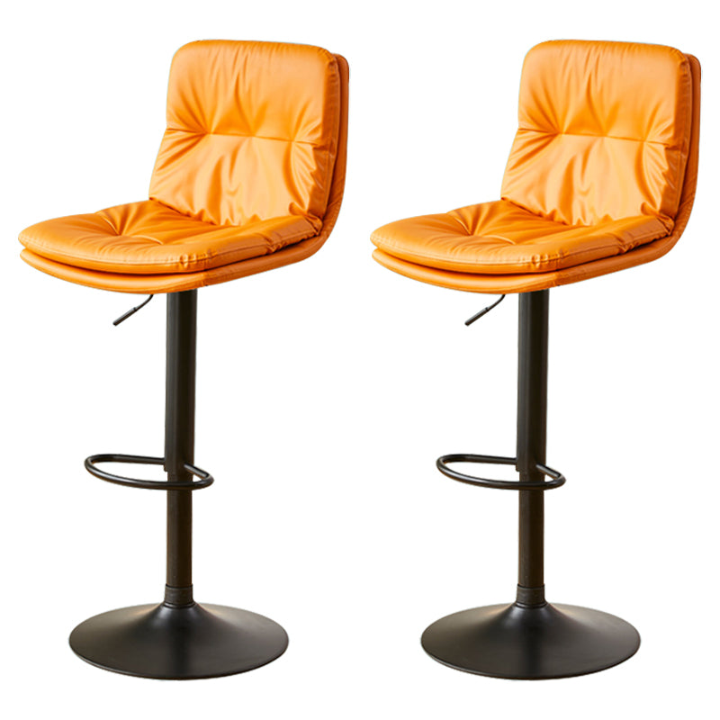 Modern Style Revolving Adjustable Upholstered Bar Stool with Metal Legs