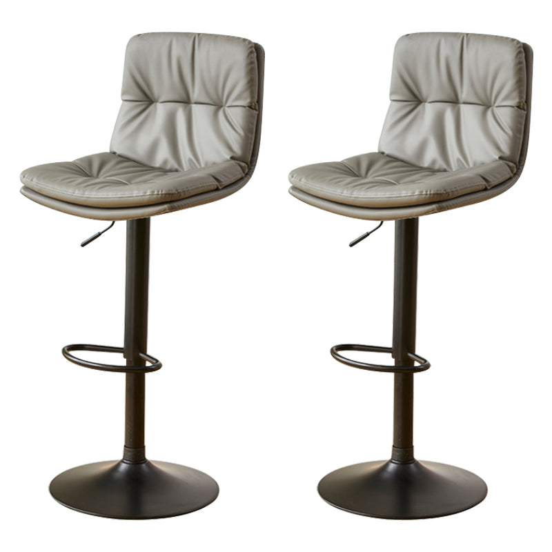 Modern Style Revolving Adjustable Upholstered Bar Stool with Metal Legs