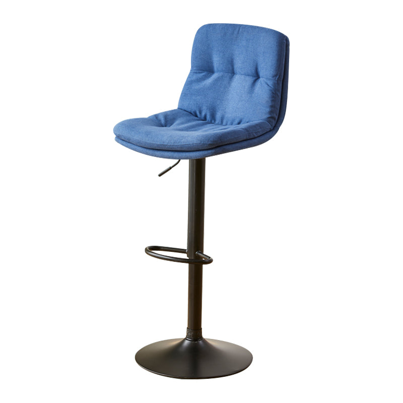 Modern Style Revolving Adjustable Upholstered Bar Stool with Metal Legs